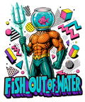 Fish Out Of Water Aquaman Fishbowl Retro 90s Memphis Comic