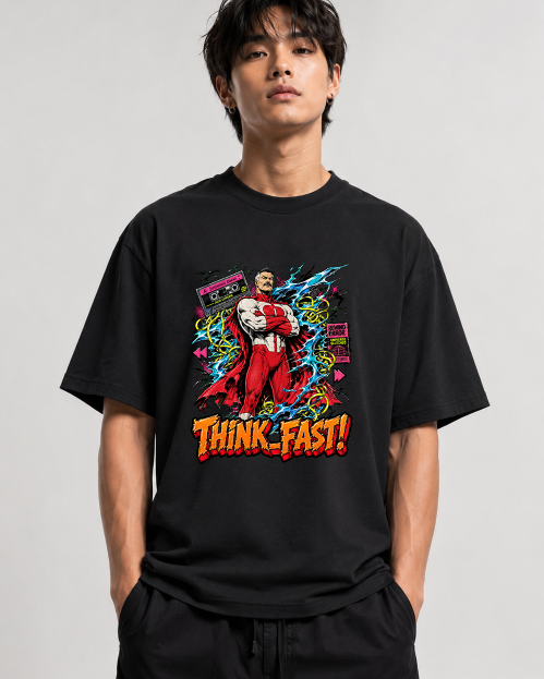 Think Fast Omni-Man Retro Cassette Glitch Comic