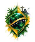 Brazil Landmark Emblem