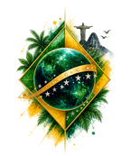 Brazil Landmark Emblem