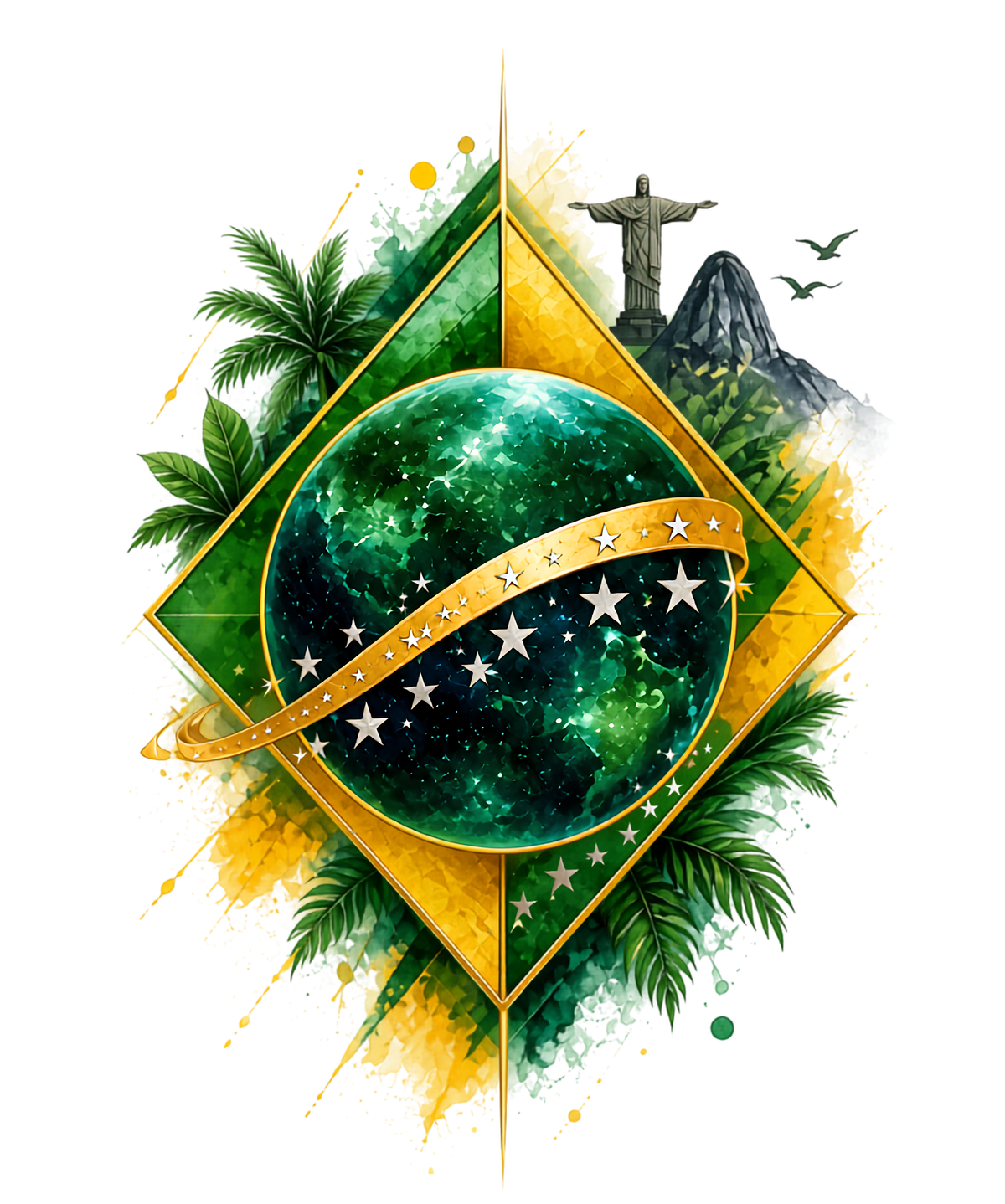 Brazil Landmark Emblem