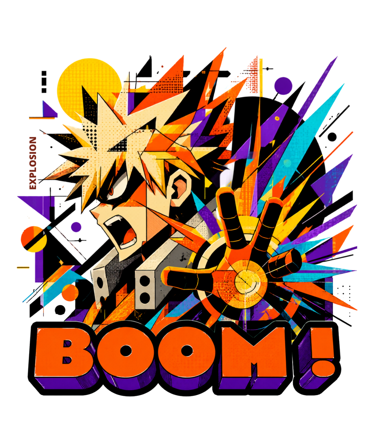 Boom Explosion Hero Abstract Comic Streetwear