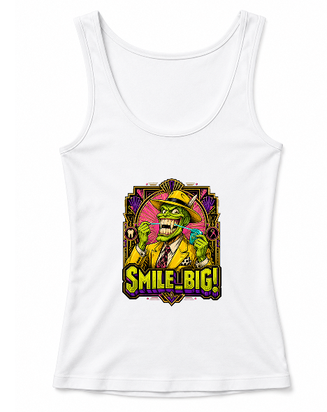 Smile Big Green Mask Yellow Zoot Suit Vintage Comic