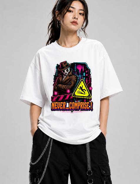 Never Compromise Vigilante Detective Comic Synthwave