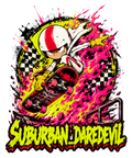 Suburban Daredevil Kick Skater Vintage Stunt Cartoon