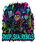 Deep Sea Rebels Fish Hooks Punk Rock Neon Underwater
