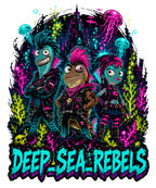 Deep Sea Rebels Fish Hooks Punk Rock Neon Underwater