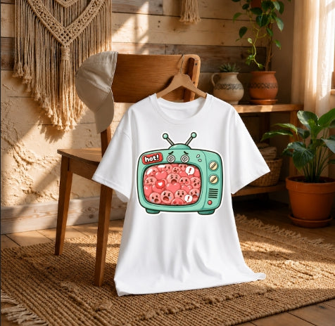 Retro TV Social Media Information Overload Cute Emoji