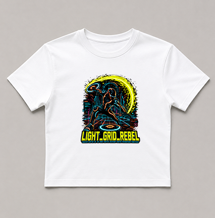 Light Grid Rebel Cyberpunk Sci-Fi Neon Warrior