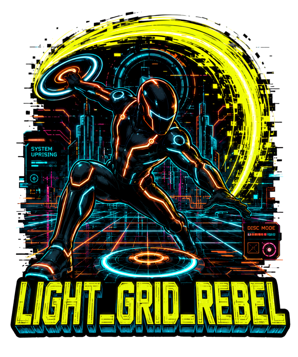 Light Grid Rebel Cyberpunk Sci-Fi Neon Warrior