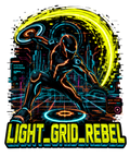 Light Grid Rebel Cyberpunk Sci-Fi Neon Warrior