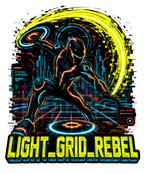 Light Grid Rebel Cyberpunk Sci-Fi Neon Warrior