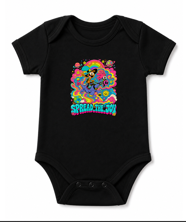 Spread The Joy Wander Over Yonder Retro Psychedelic Cartoon