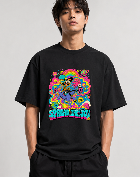 Spread The Joy Wander Over Yonder Retro Psychedelic Cartoon