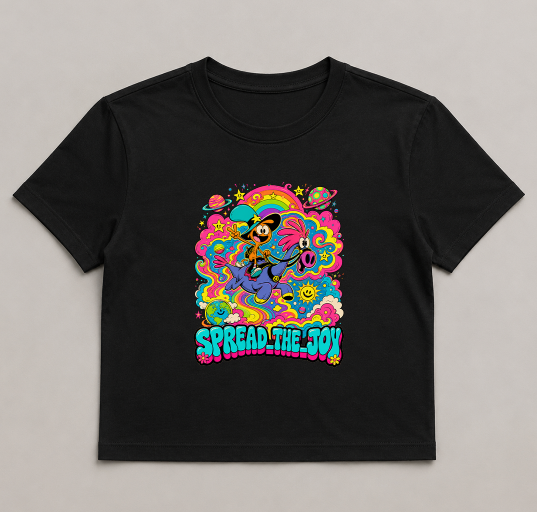 Spread The Joy Wander Over Yonder Retro Psychedelic Cartoon