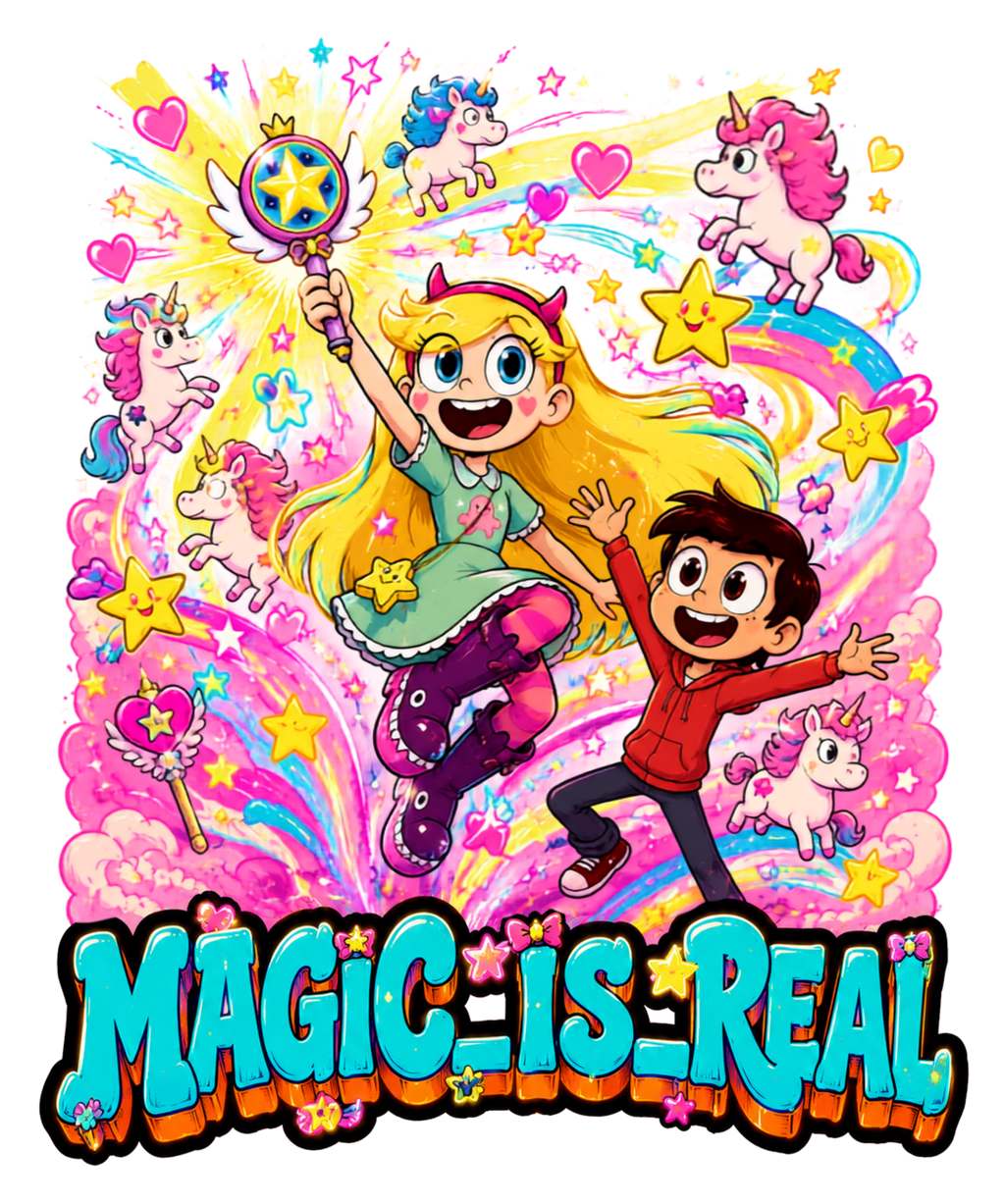 Magic Is Real Star Butterfly Marco Diaz Retro Magical Girl