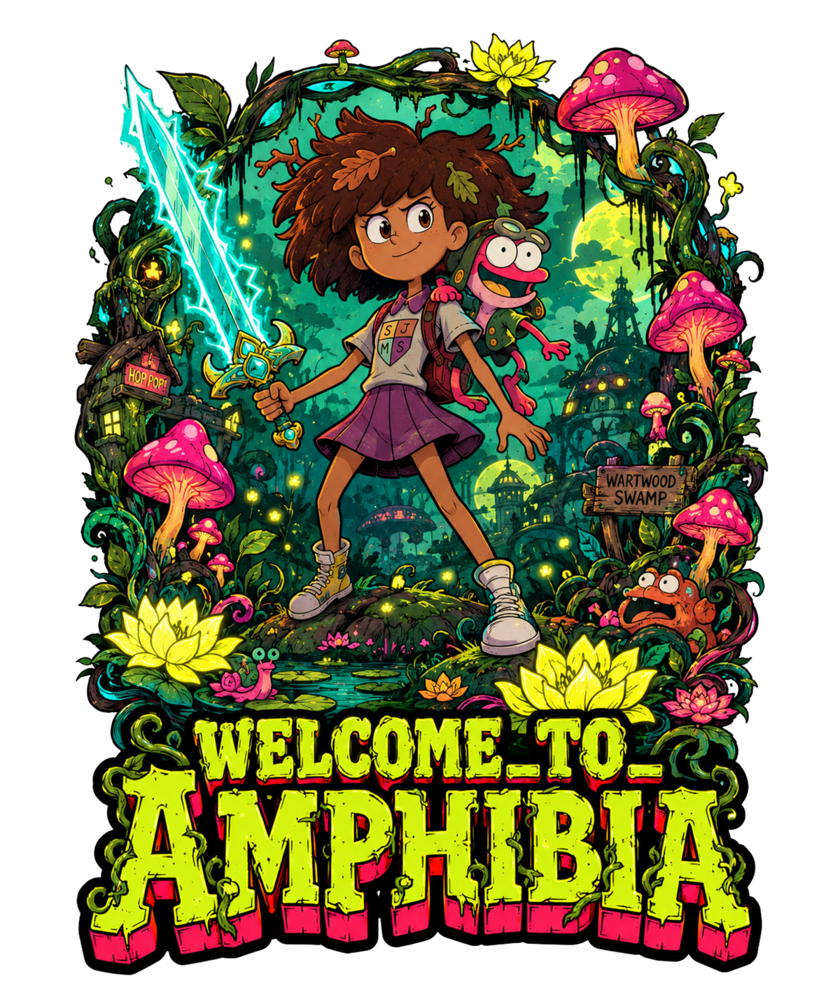 Welcome To Amphibia Anne Boonchuy Sprig Plantar Swamp Fantasy