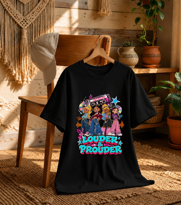 Louder & Prouder Y2K Mixtape Girl Squad Retro 2000s Cartoon