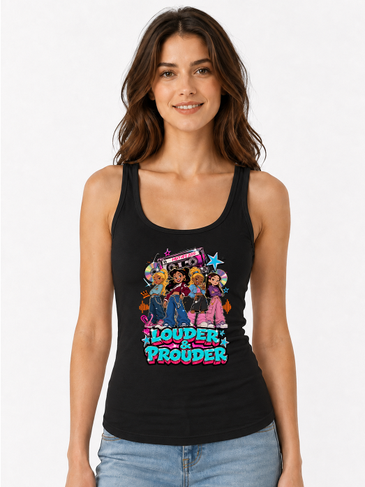 Louder & Prouder Y2K Mixtape Girl Squad Retro 2000s Cartoon