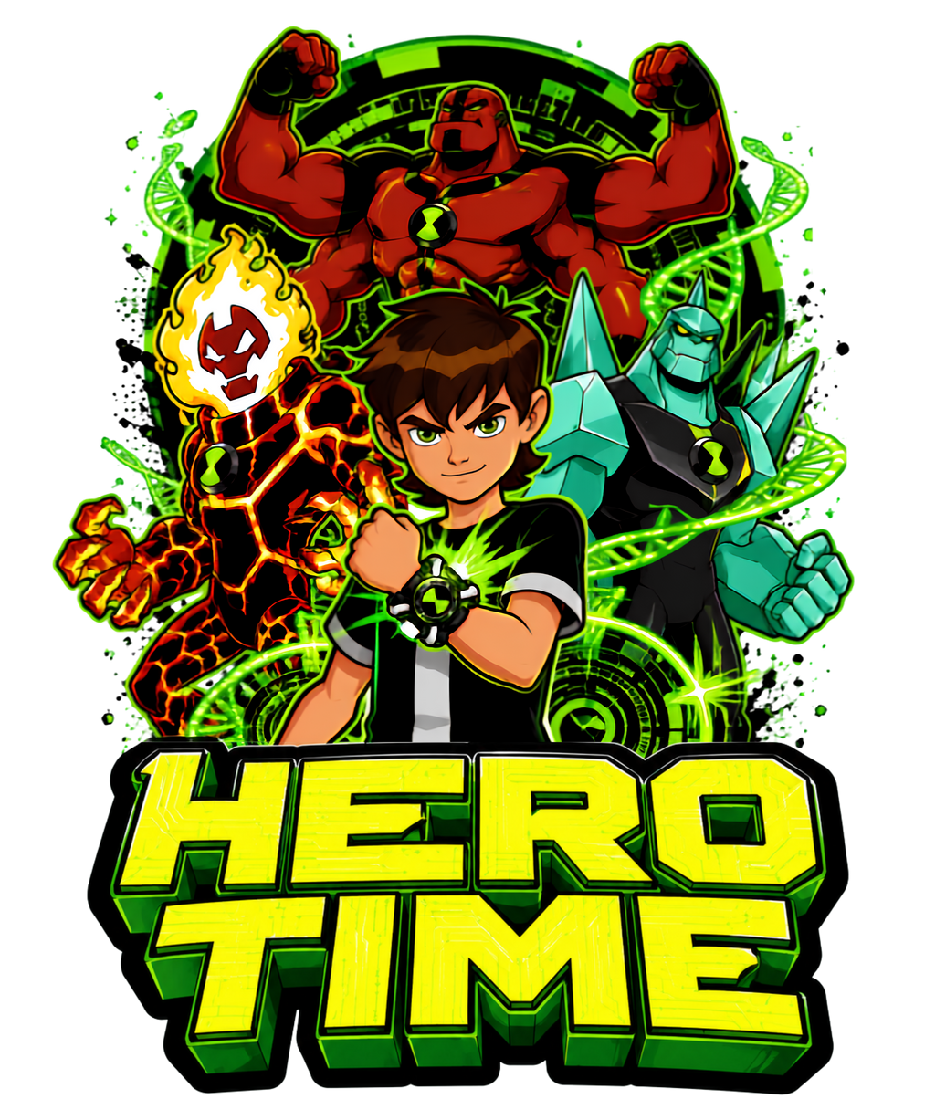 Hero Time Omnitrix Alien Heroes Retro 2000s Cartoon