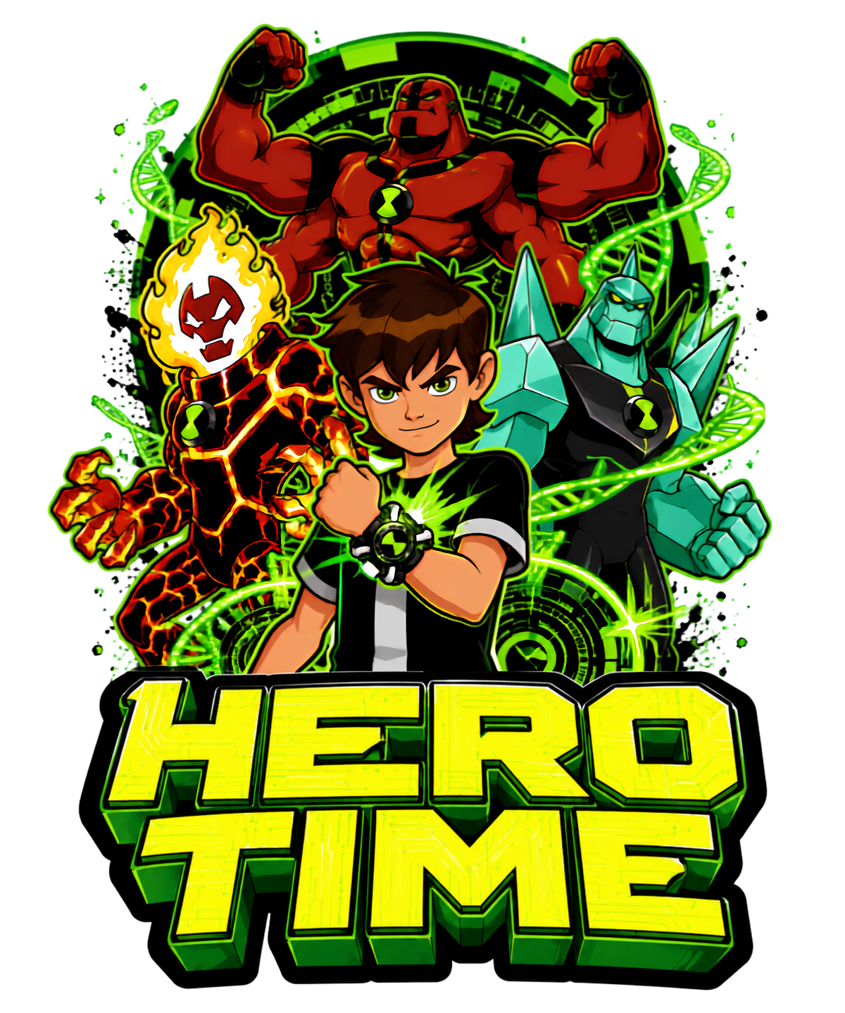 Hero Time Omnitrix Alien Heroes Retro 2000s Cartoon