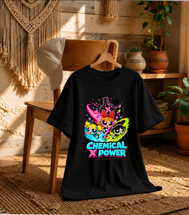 Chemical X Power Blossom Bubbles Buttercup Retro Cartoon