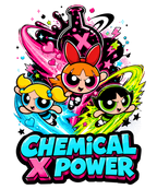 Chemical X Power Blossom Bubbles Buttercup Retro Cartoon