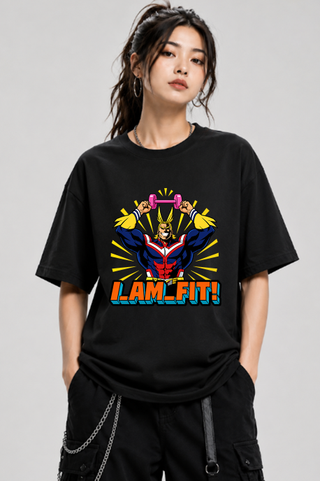 I Am Fit Symbol of Peace Gym Parody Anime Streetwear