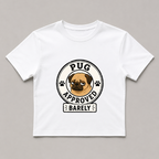 Pug Approved Barely Funny Judgmental Dog Vintage Badge Sarcastic Mood