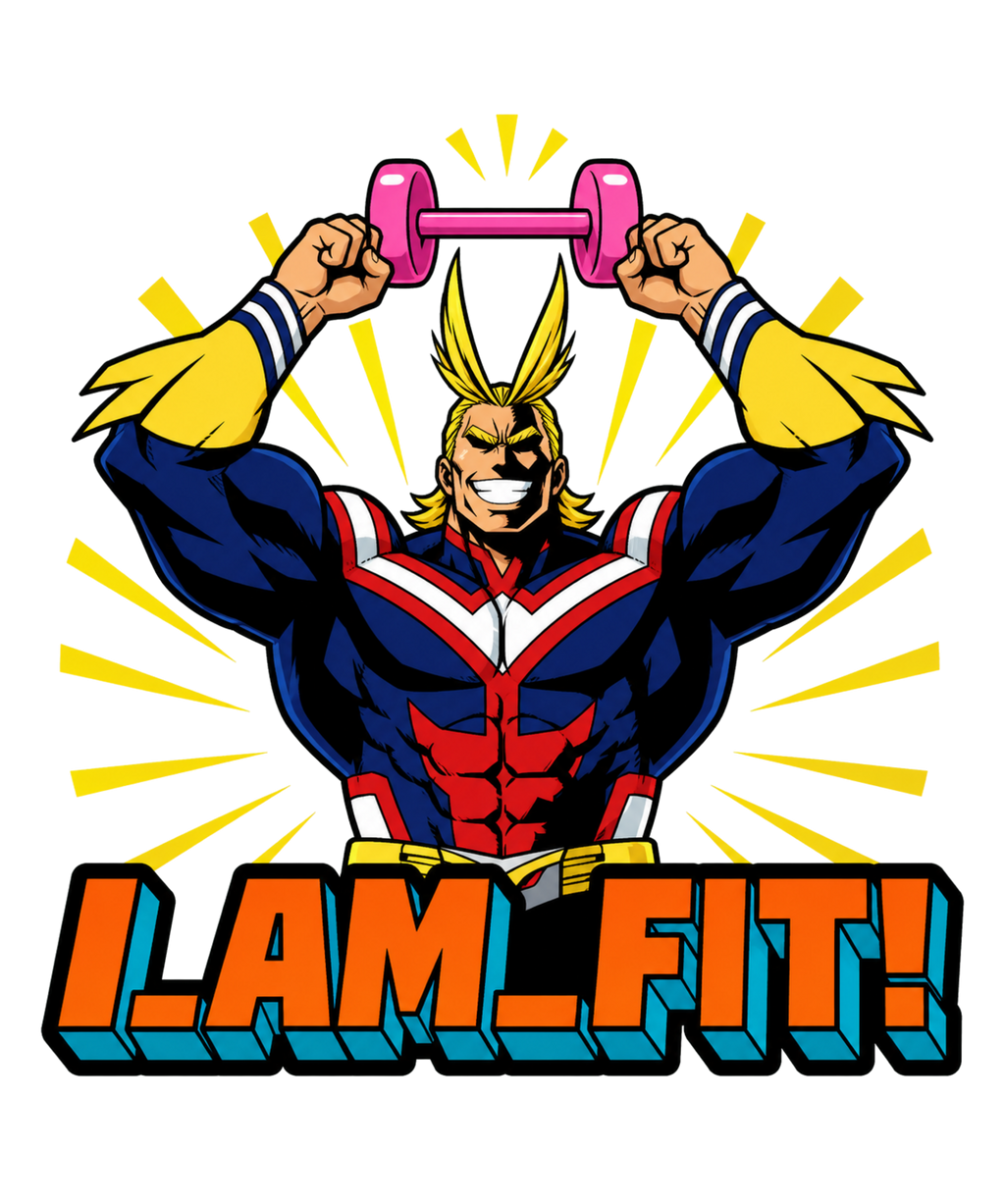 I Am Fit Symbol of Peace Gym Parody Anime Streetwear