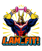 I Am Fit Symbol of Peace Gym Parody Anime Streetwear