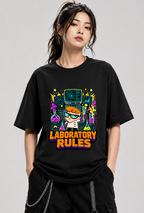 Laboratory Rules Dexter Boy Genius Science Retro Cartoon