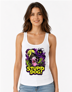 Stupid Dog Nowhere Farmhouse Horror Pink Dog Retro Cartoon