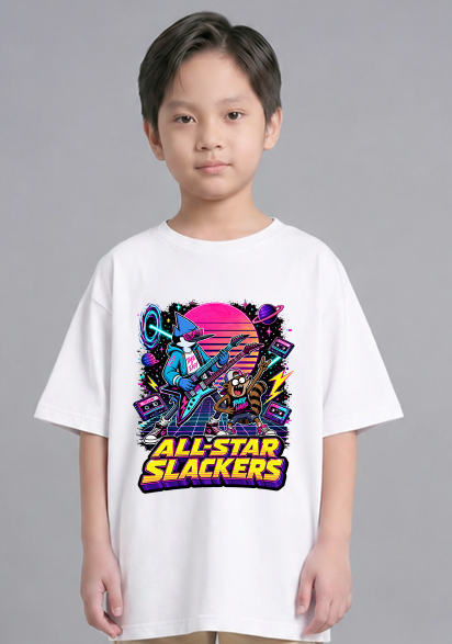 All Star Slackers Synthwave Cartoon Rock Band