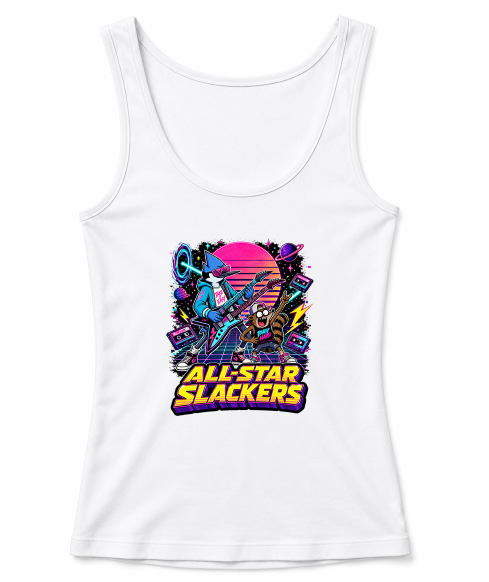 All Star Slackers Synthwave Cartoon Rock Band