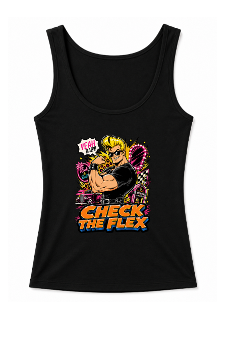 Check The Flex Johnny Bicep Retro Rockabilly 90s Cartoon