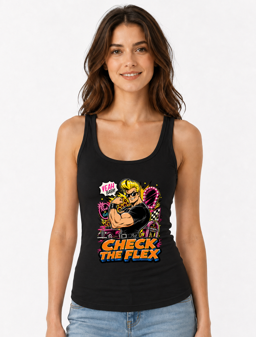 Check The Flex Johnny Bicep Retro Rockabilly 90s Cartoon