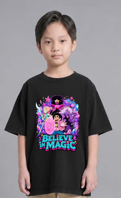 Believe In Magic Crystal Gems Steven Rose Quartz Retro Cartoon