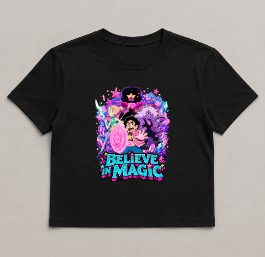 Believe In Magic Crystal Gems Steven Rose Quartz Retro Cartoon