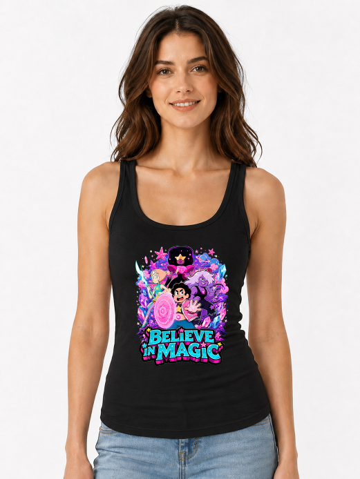 Believe In Magic Crystal Gems Steven Rose Quartz Retro Cartoon