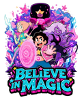 Believe In Magic Crystal Gems Steven Rose Quartz Retro Cartoon