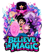 Believe In Magic Crystal Gems Steven Rose Quartz Retro Cartoon