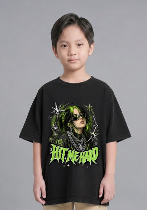Hit Me Hard Billie Neon Green Edgy Y2K Pop Star Graphic