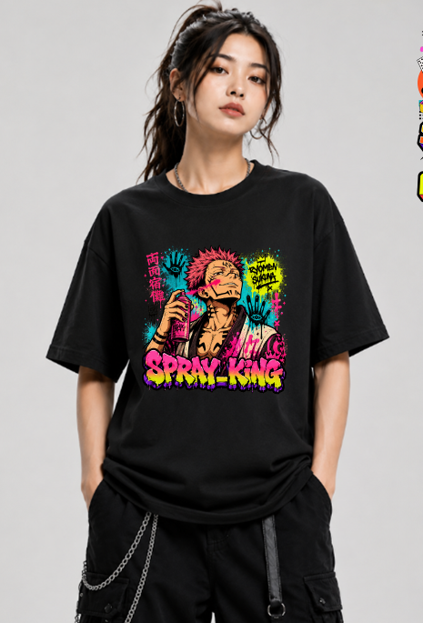Spray King Cursed Energy Street Graffiti Anime Streetwear