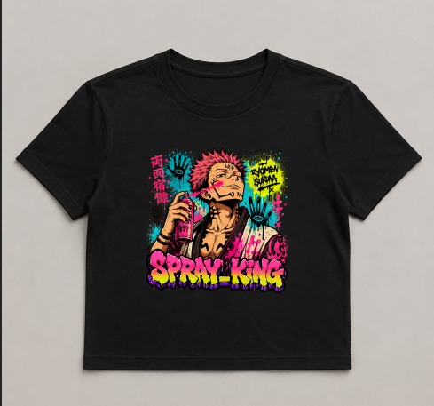 Spray King Cursed Energy Street Graffiti Anime Streetwear