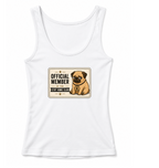 Official Member Stay Home Club Funny Lazy Pug Vintage Dog Badge