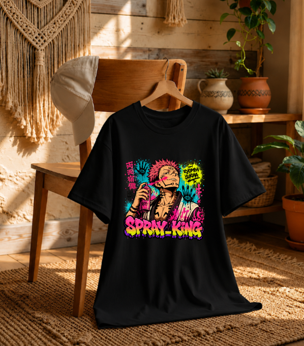 Spray King Cursed Energy Street Graffiti Anime Streetwear