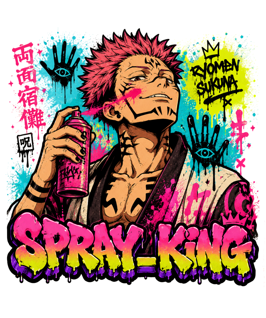 Spray King Cursed Energy Street Graffiti Anime Streetwear