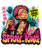 Spray King Cursed Energy Street Graffiti Anime Streetwear
