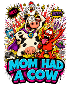 Mom Had A Cow Supercow Chicken Red Guy 90s Cartoon Parody